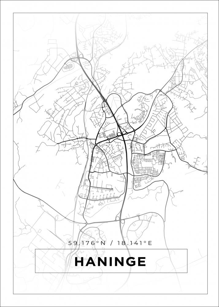 Mappa - Haninge - Poster bianco