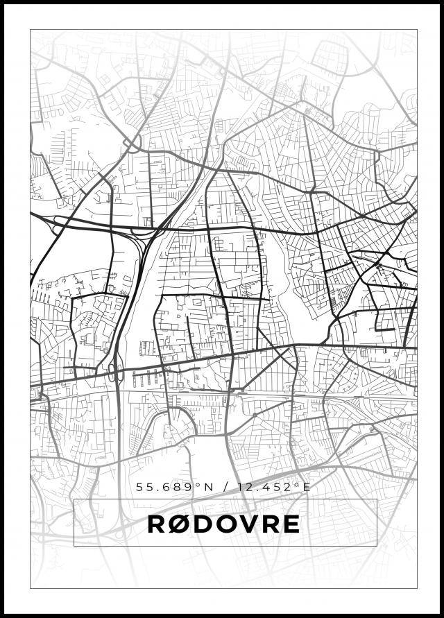 Mappa - Rødovre - Poster bianco