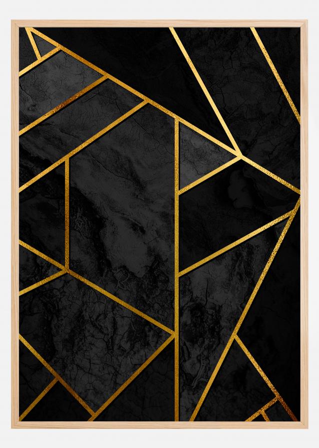 Gold & Black Marble Poster