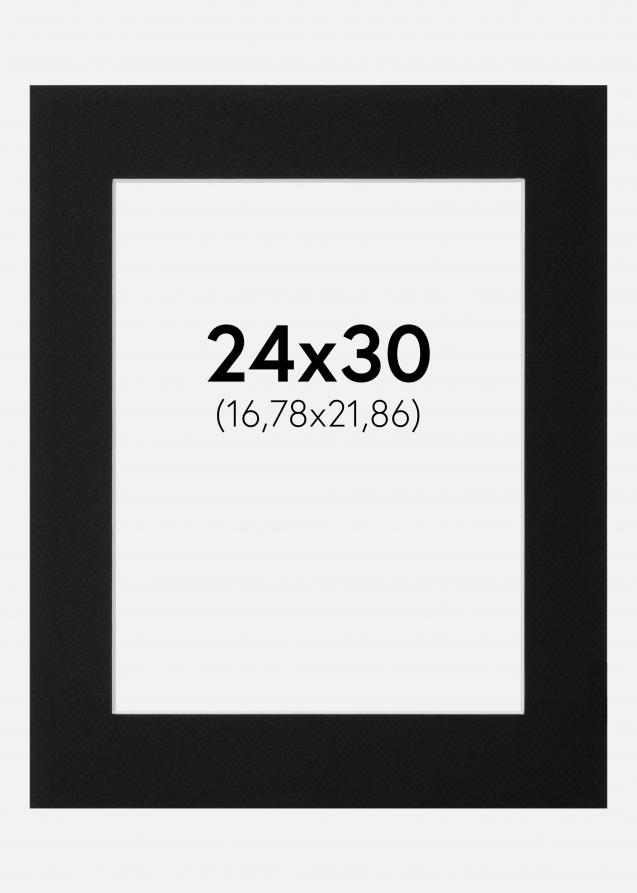 Passe-partout Nero Standard (Bordo interno bianco) 24x30 cm (16,78x21,86)