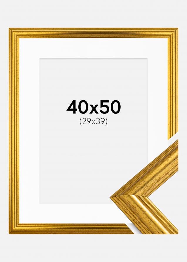 Cornice Västkusten Oro 40x50 cm - Passe-partout Bianco 30x40 cm