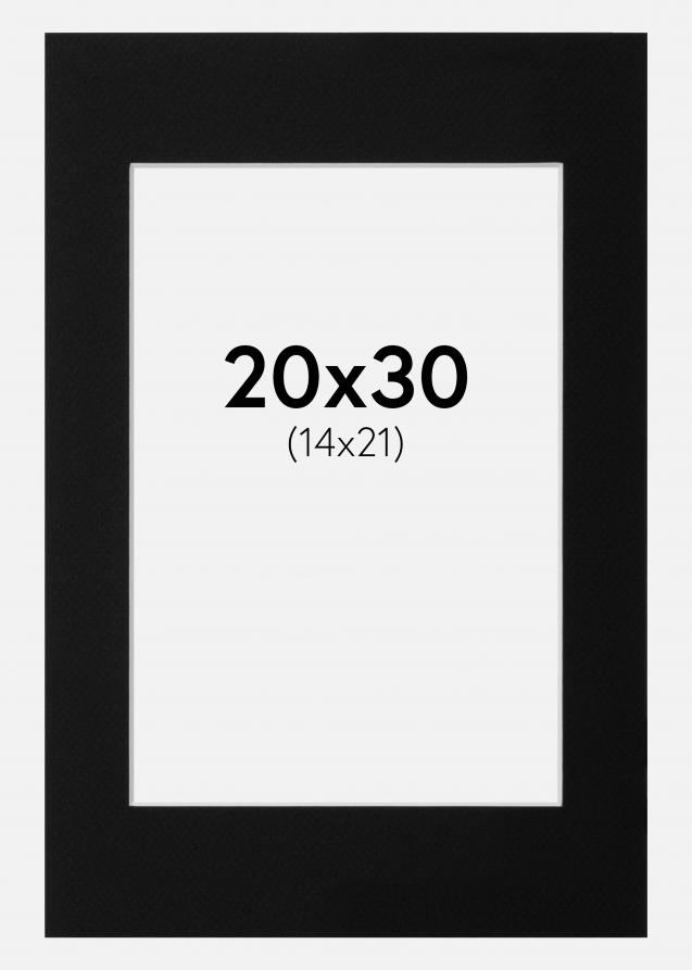 Passe-partout Nero Standard (Bordo interno bianco) 20x30 (14x21)