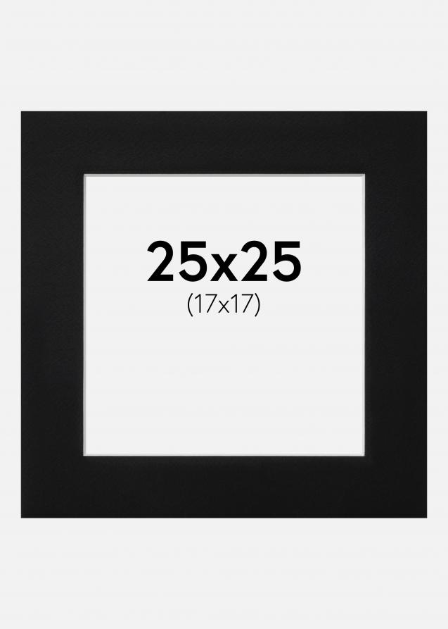 Passe-partout Nero Standard (Bordo interno bianco) 25x25 cm (17x17)