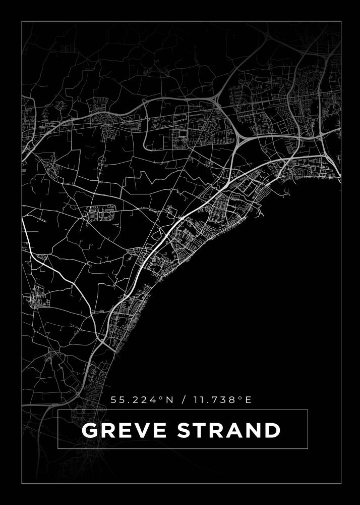 Mappa - Greve Strand - Poster nero