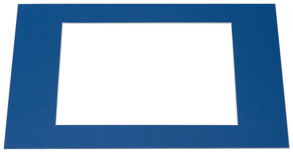 Passe-partout Blu (Bordo interno bianco) - Su misura