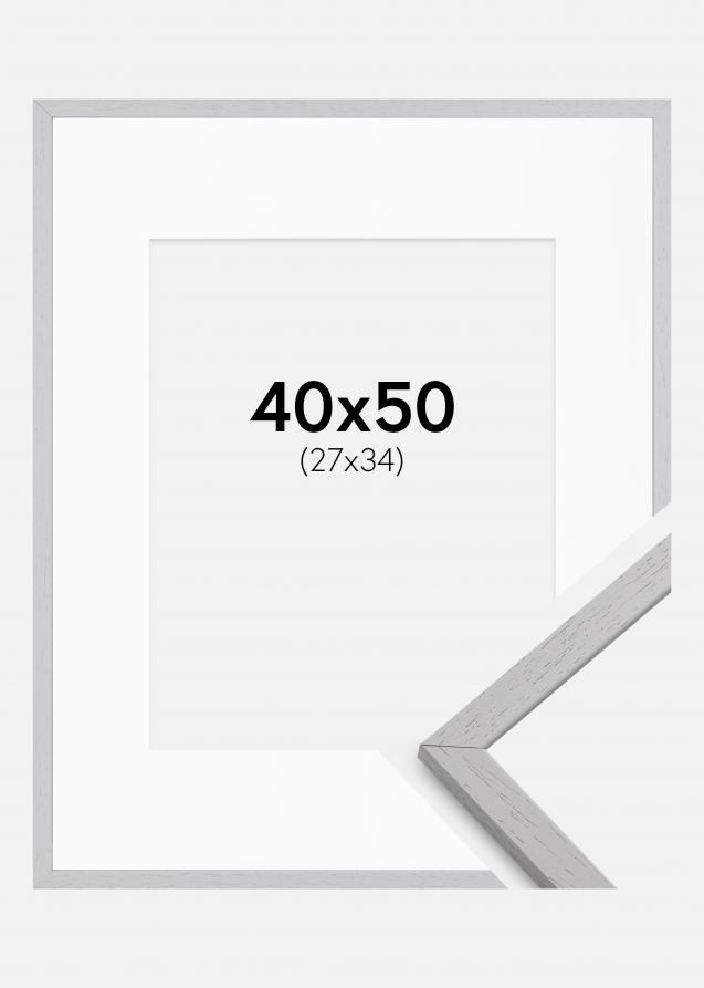 Cornice Edsbyn Grey 40x50 cm - Passe-partout Bianco 28x35 cm