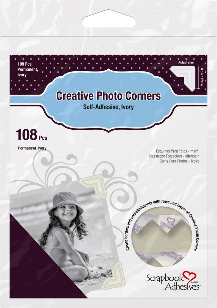 3L Creative Photo Corners Bianco - 108 cad.