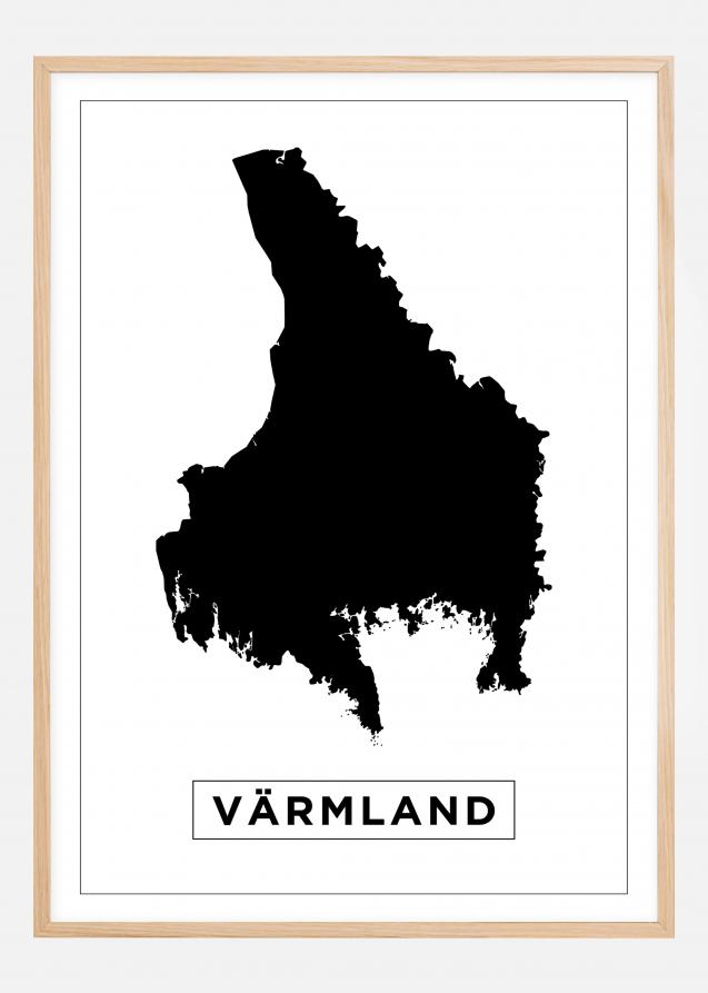 Mappa - Värmland - Poster bianco
