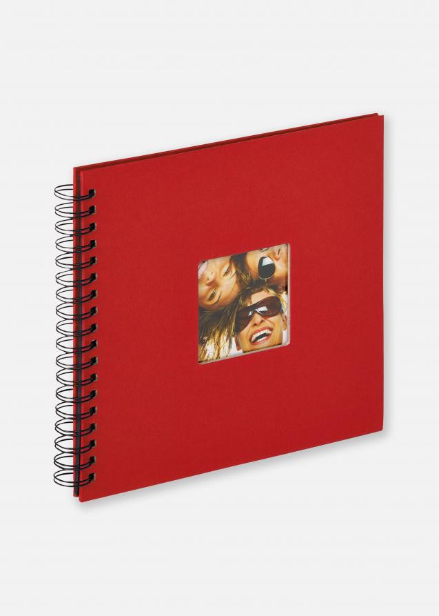 Fun Album a spirale Rosso - 26x25 cm (40 Pagine nere / 20 fogli)
