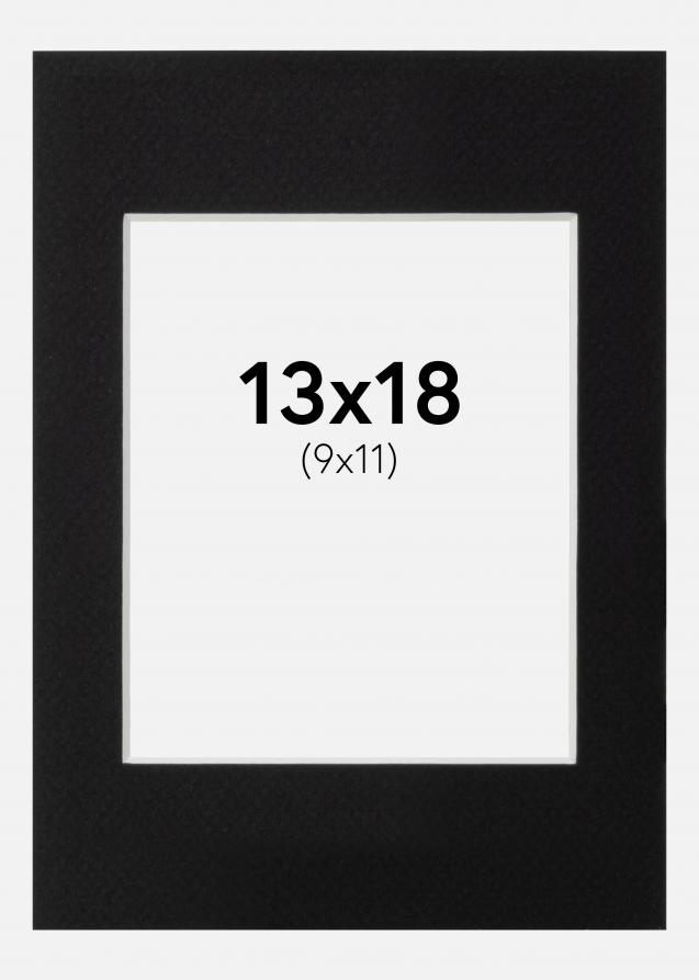 Passe-partout Nero Standard (Bordo interno bianco) 13x18 cm (9x11)
