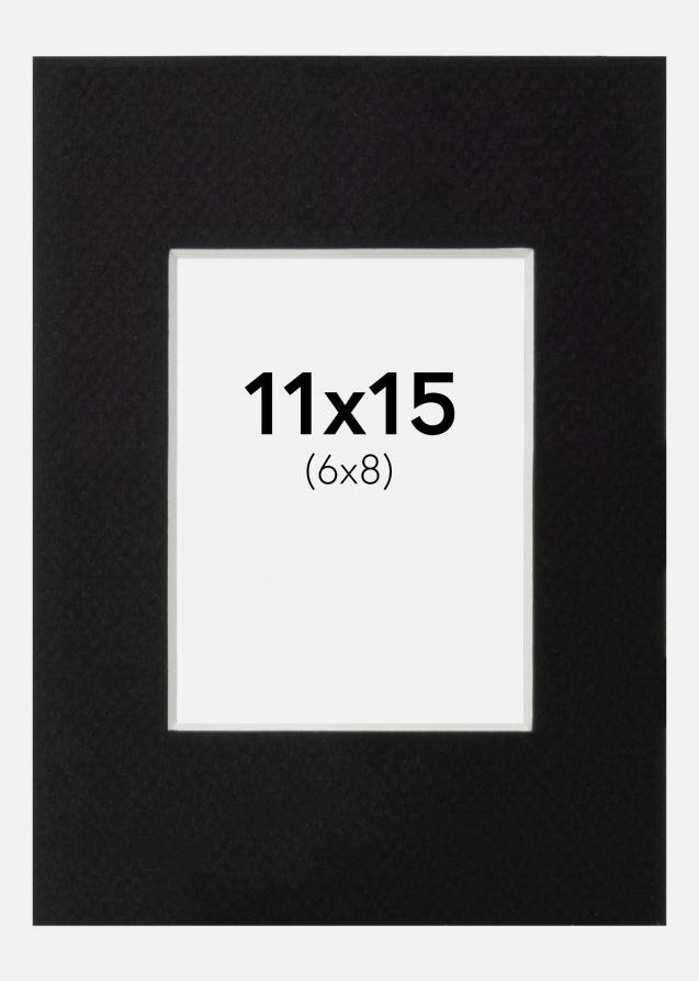 Passe-partout Nero Standard (Bordo interno bianco) 11x15 cm (6x8)