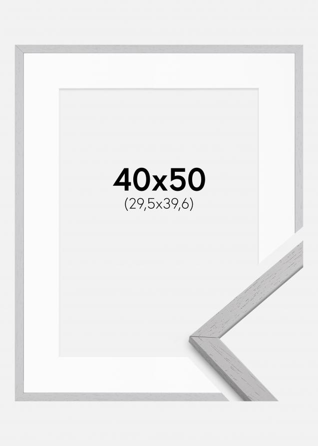 Cornice Edsbyn Grey 40x50 cm - Passe-partout Bianco 12x16 inches