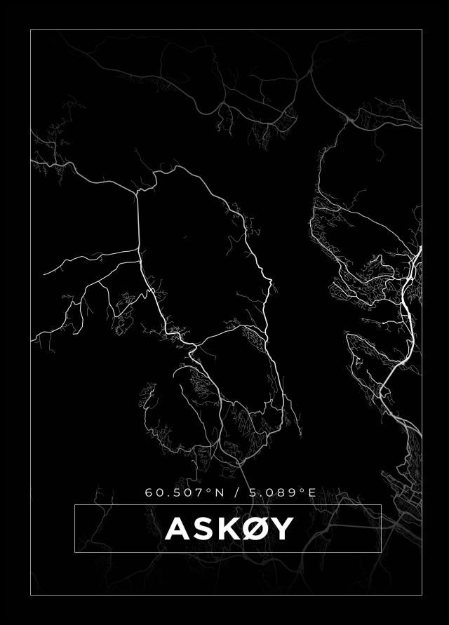 Mappa - Askøy - Poster nero