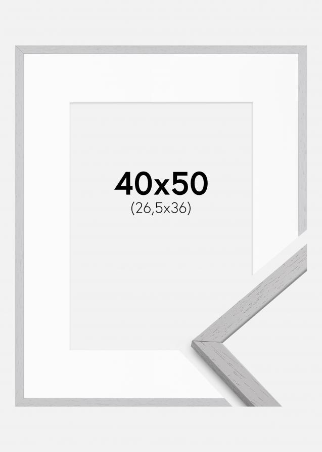Cornice Edsbyn Grey 40x50 cm - Passe-partout Bianco 27,5x37 cm