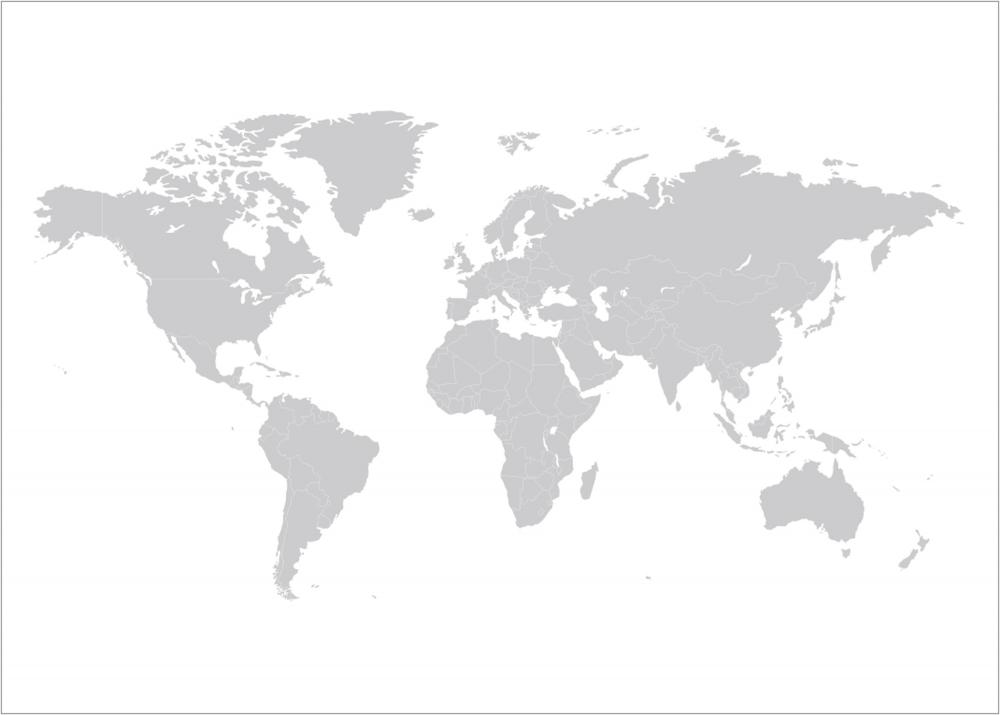 Mappa del mondo - Grigio Poster