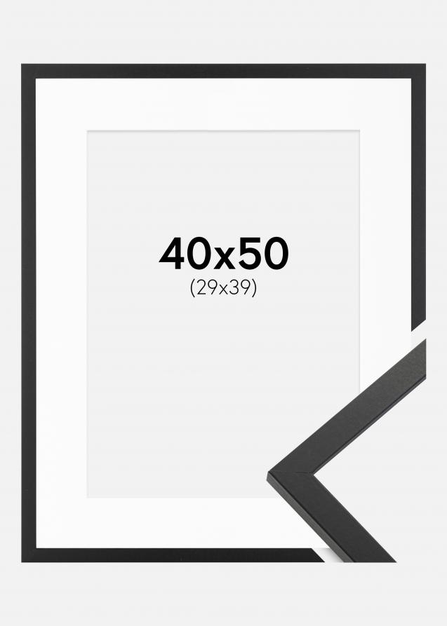 Cornice Trendy Nero 40x50 cm - Passe-partout Bianco 30x40 cm