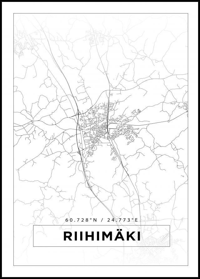 Mappa - Riihimäki - Poster bianco