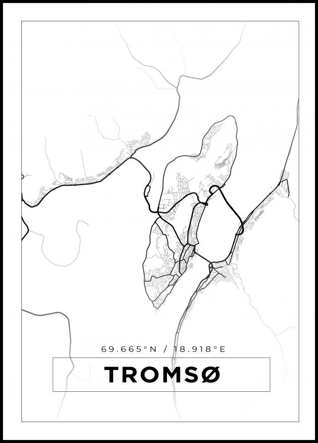 Mappa - Tromsø - Poster bianco