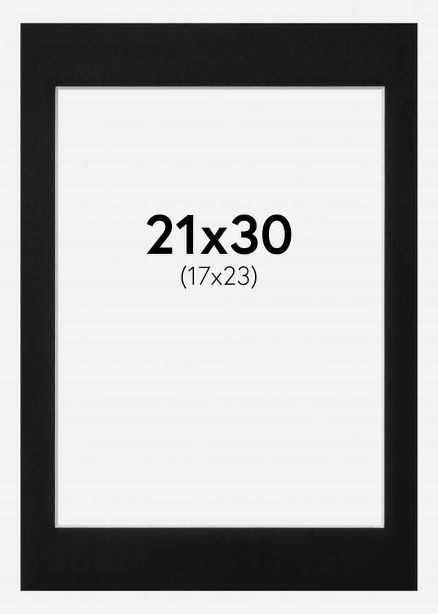 Passe-partout Nero Standard (Bordo interno bianco) 21x30 cm (17x23)