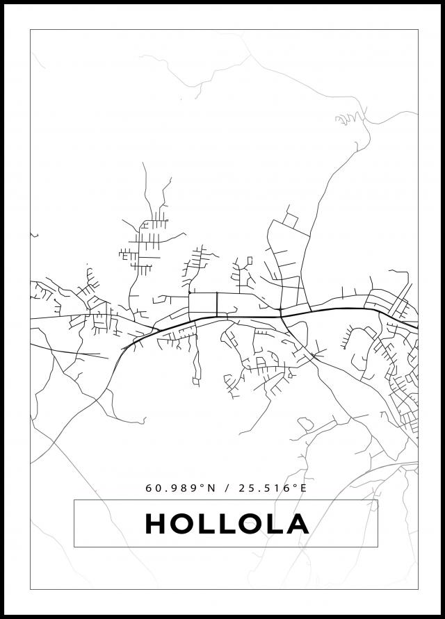 Mappa - Hollola - Poster bianco