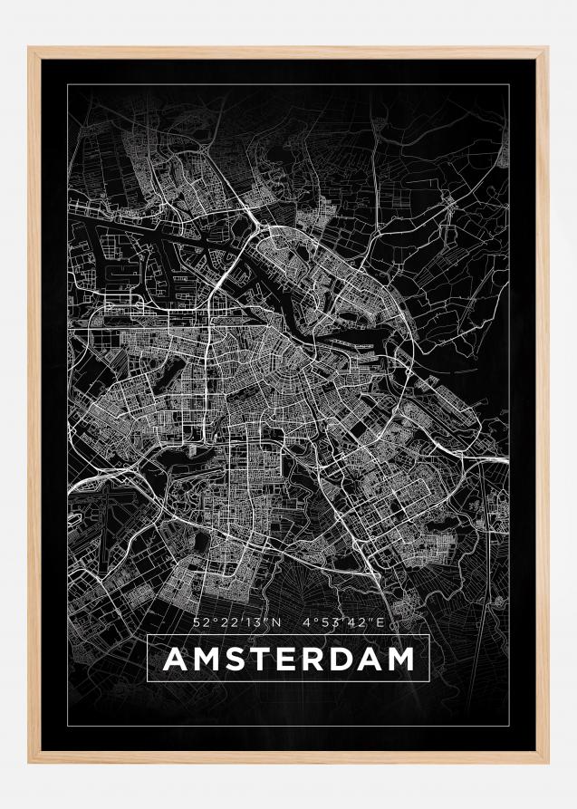 Mappa - Amsterdam - Nero Poster