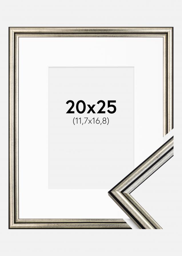 Cornice Horndal Argento 20x25 cm - Passe-partout Bianco 5x7 inches