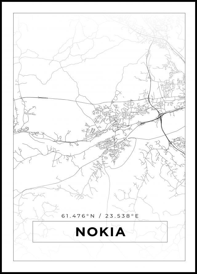Mappa - Nokia - Poster bianco