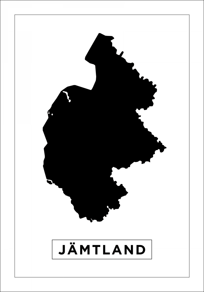Mappa - Jmtland - Poster bianco