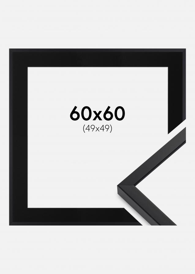 Cornice E-Line Nero 60x60 cm - Passe-partout Nero 50x50 cm