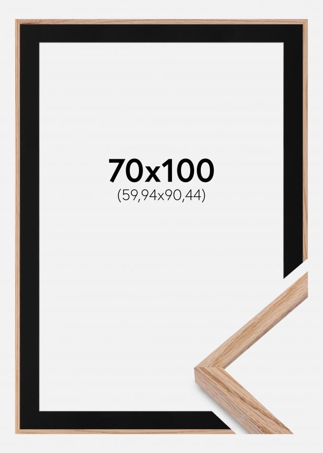 Cornice E-Line Rovere 70x100 cm - Passe-partout Nero 24x36 inches