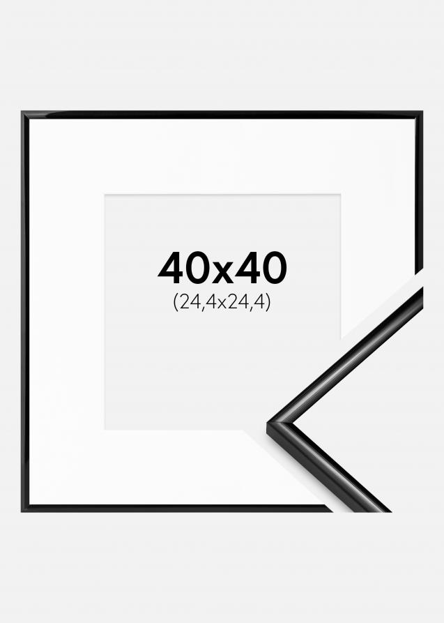 Cornice Scandi Nero 40x40 cm - Passe-partout Bianco 10x10 inches