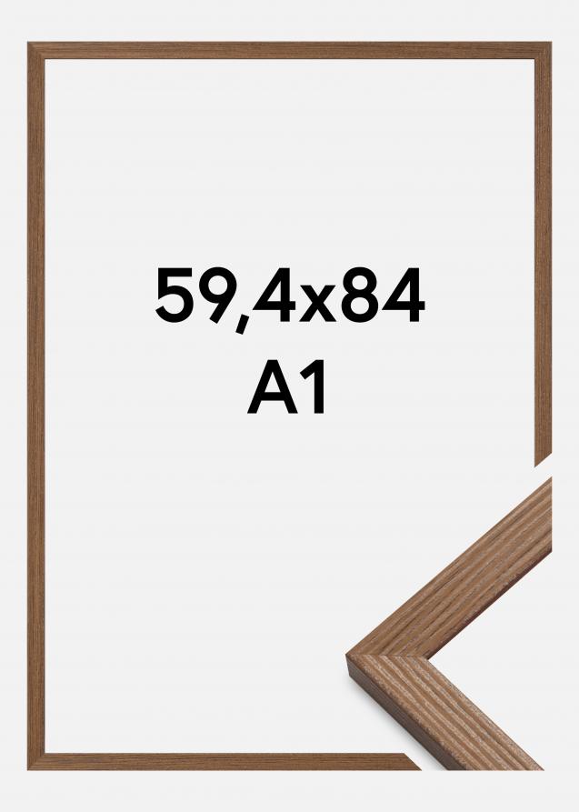 Cornice Fiorito Vetro acrilico Rovere scuro 59,4x84 cm (A1)