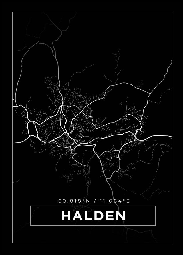Mappa - Halden - Poster nero