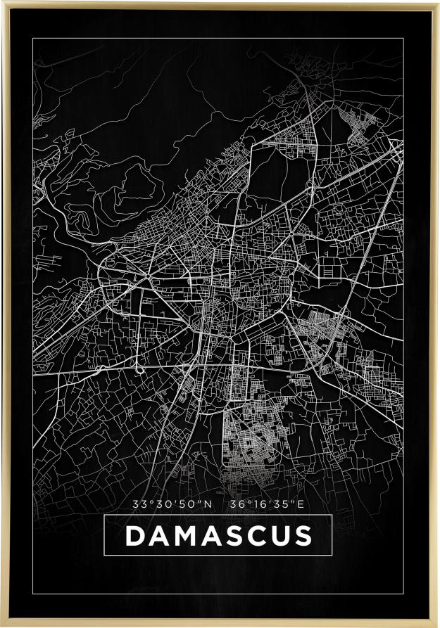 Mappa - Damascus - Nero Poster