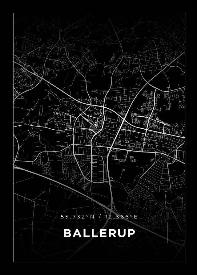 Mappa - Ballerup - Poster nero