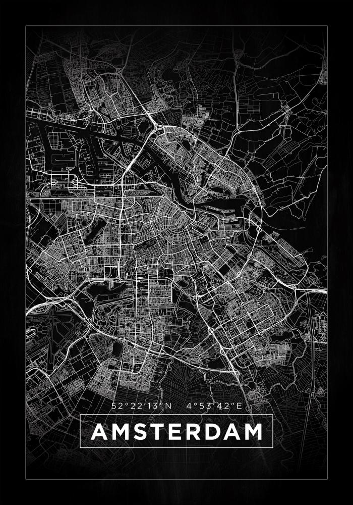 Mappa - Amsterdam - Nero Poster