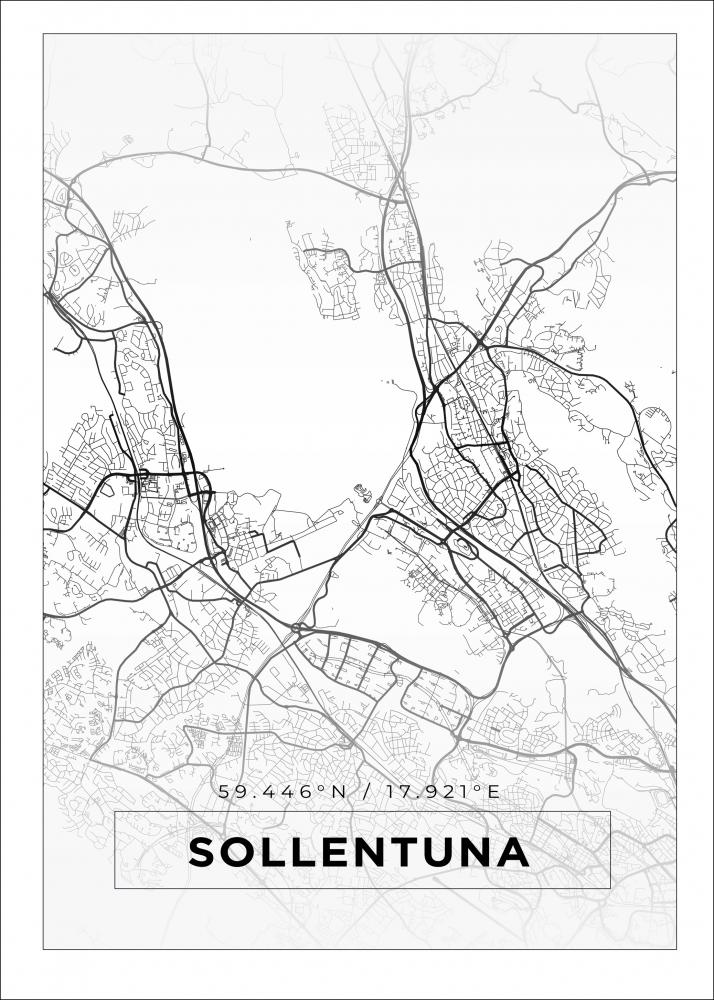 Mappa - Sollentuna - Poster bianco
