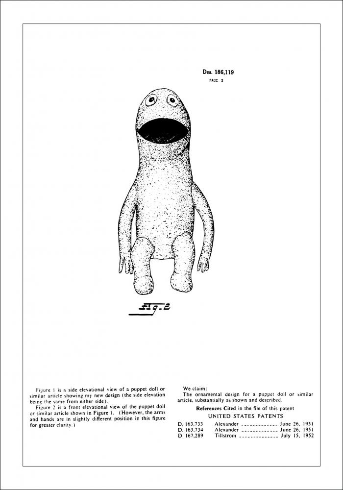 Disegni di brevetti - I Muppet - Kermit II Poster