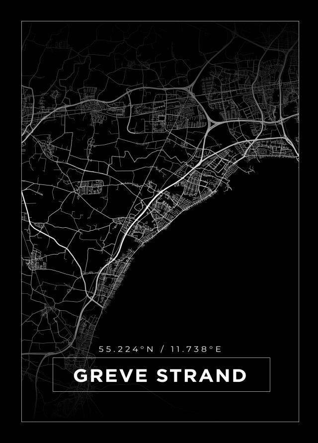 Mappa - Greve Strand - Poster nero