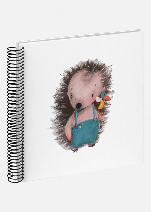 Baby Hedgehog Calisto Album a spirale Bianco - 24x24 cm (40 Pagine bianche)