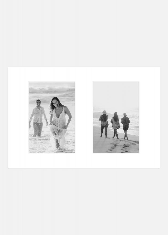 Passe-partout Bianco Collage 2 Immagini 20x30 cm (9x14)