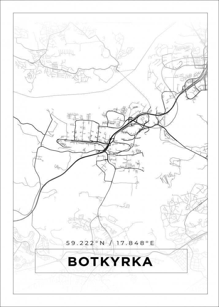 Mappa - Botkyrka - Poster bianco