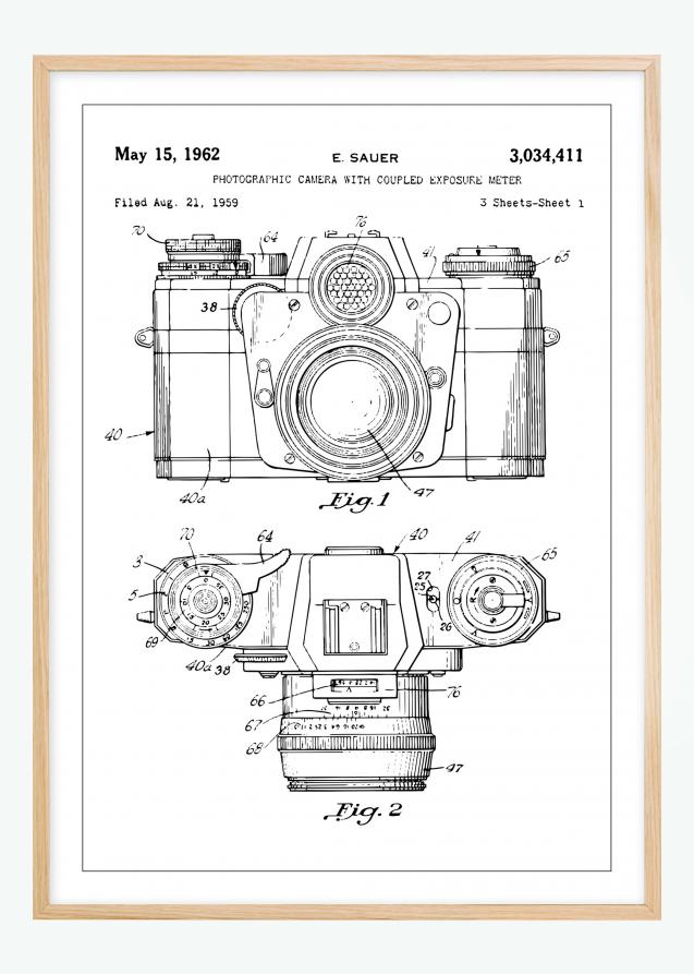 Disegni di brevetti - Macchina fotografica I Poster