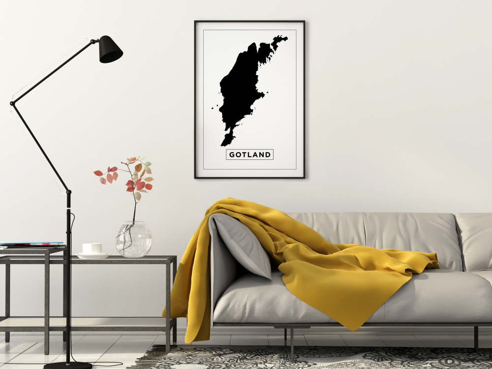 Mappa - Gotland - Poster bianco