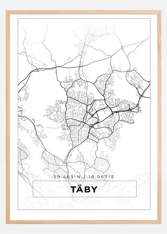 Mappa - Täby - Poster bianco