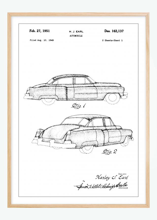 Disegni di brevetti - Cadillac I Poster