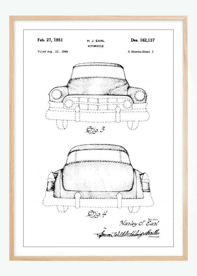 Disegni di brevetti - Cadillac II Poster
