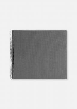 Bella Vista Album a spirale Grigio - 35x30 cm (40 Pagine nere / 20 fogli)