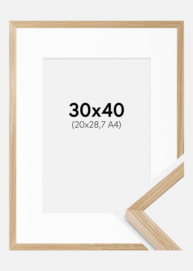 Cornice Soul Oak Veneer 30x40 cm - Passe-partout Bianco 21x29,7 cm (A4)