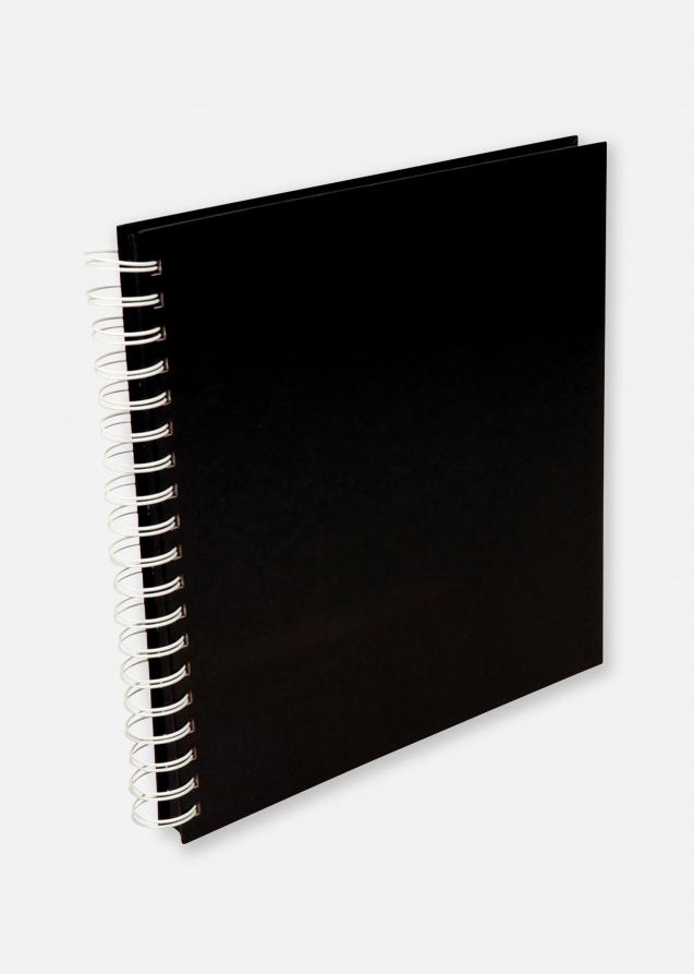 Quadrato Album fotografico a spirale Nero - 25x25 cm (80 Pagine nere)
